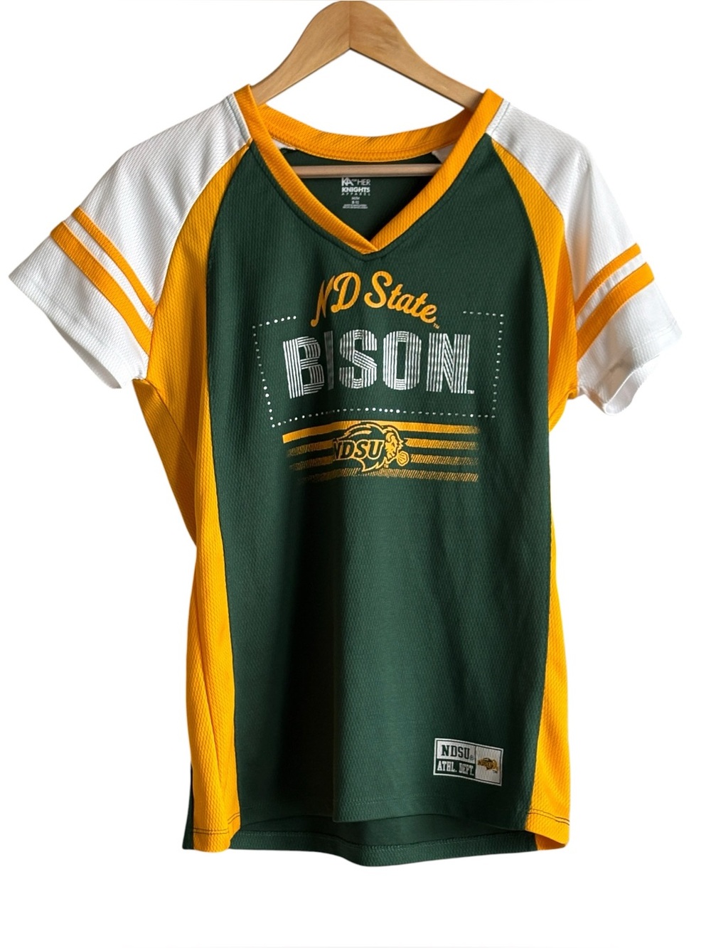 North Dakota KA for Her Knights Apparel Womens NDSU Bison V Neck Top Size Medium